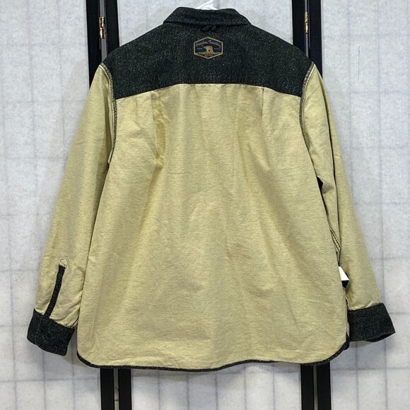 Freedom Foundry Brushed Cotton Flannel Shirt Jacket Black White Marled Button Up - Picture 6 of 12